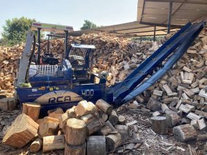 Procesadora astillado de leña